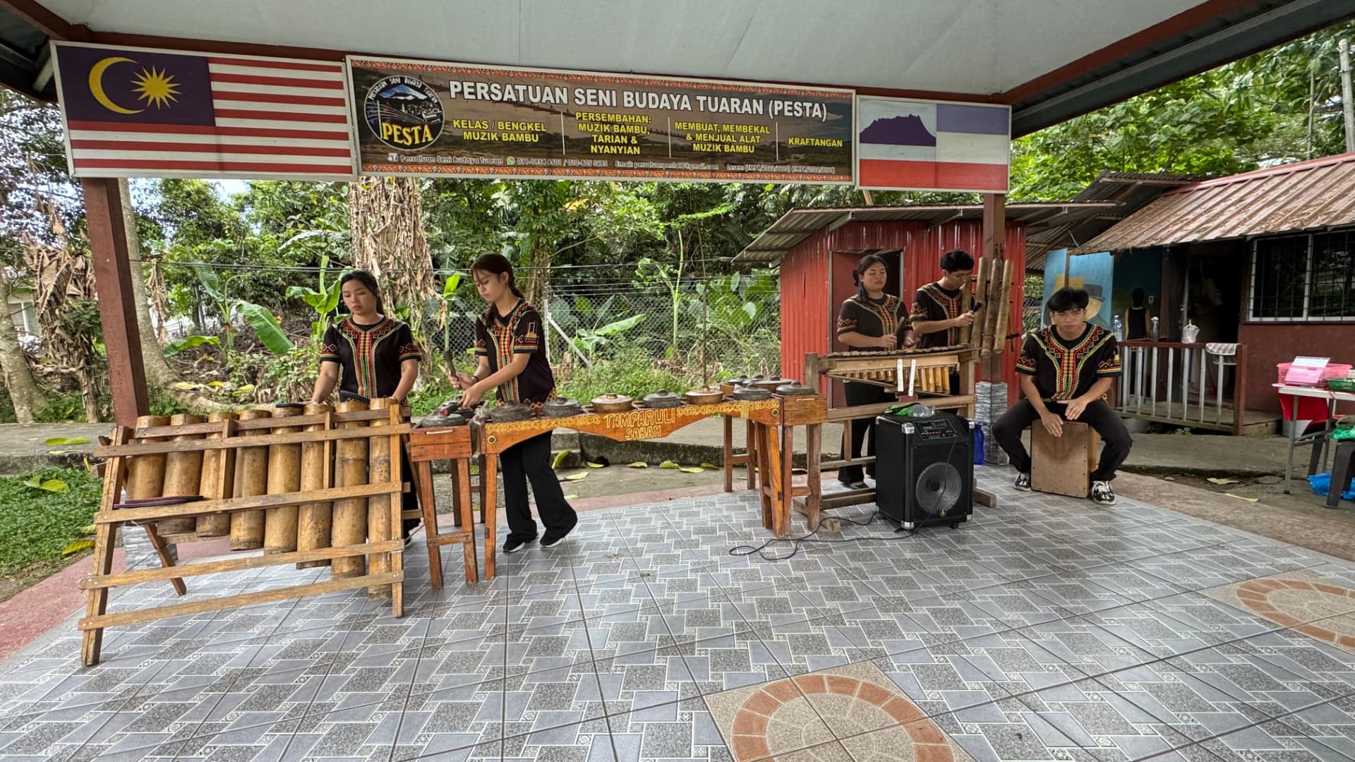 Traditional bamboo music in Kota Kinabalu, 2025