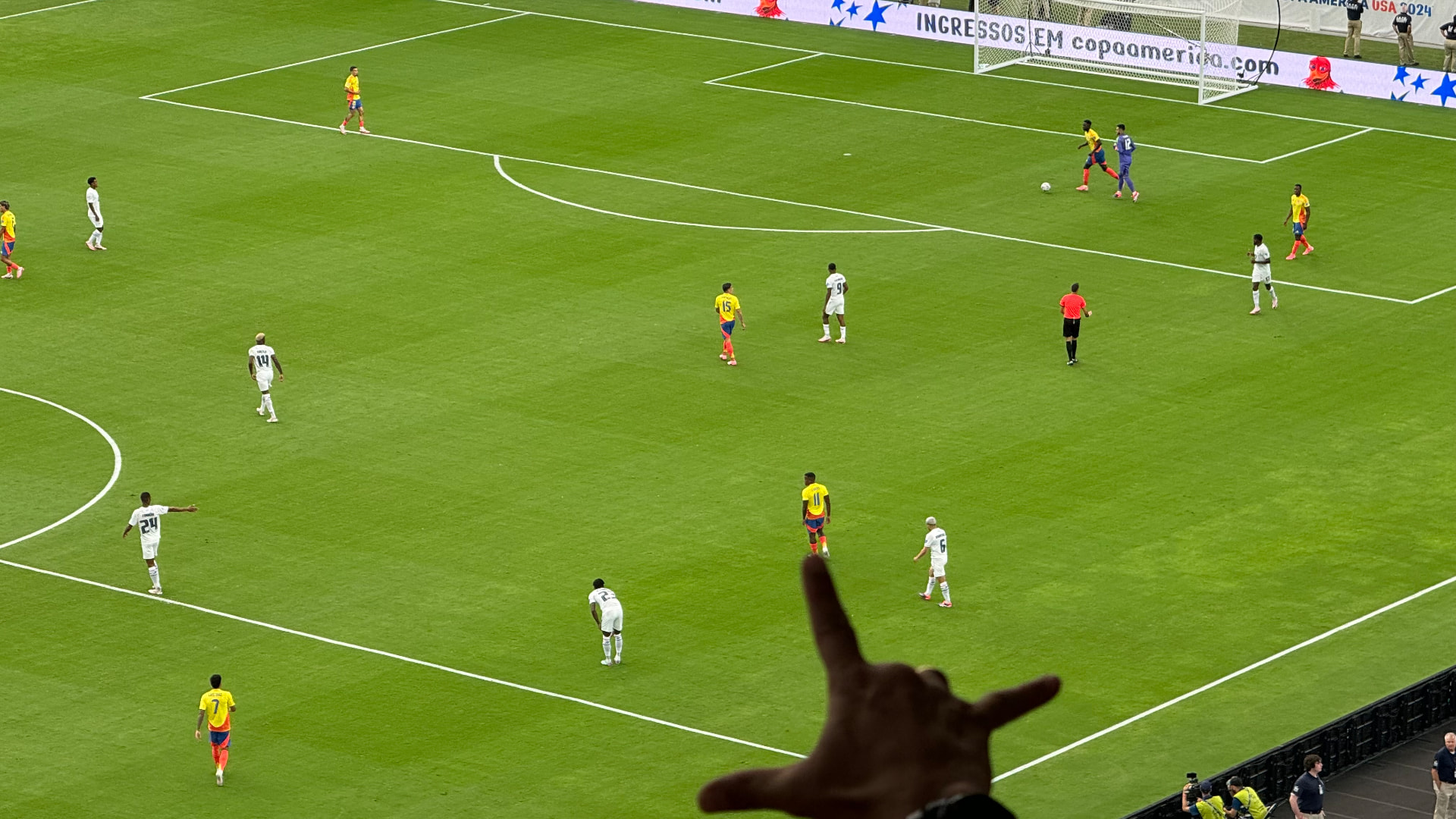 Colombia attacking Panama during the Copa América quarterfinal