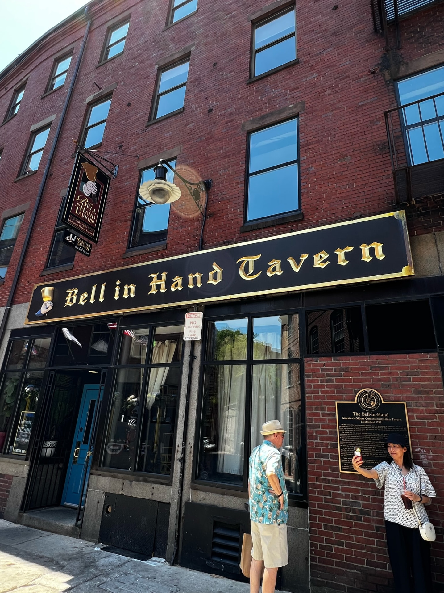 Bell in Hand Tavern façade in Boston
