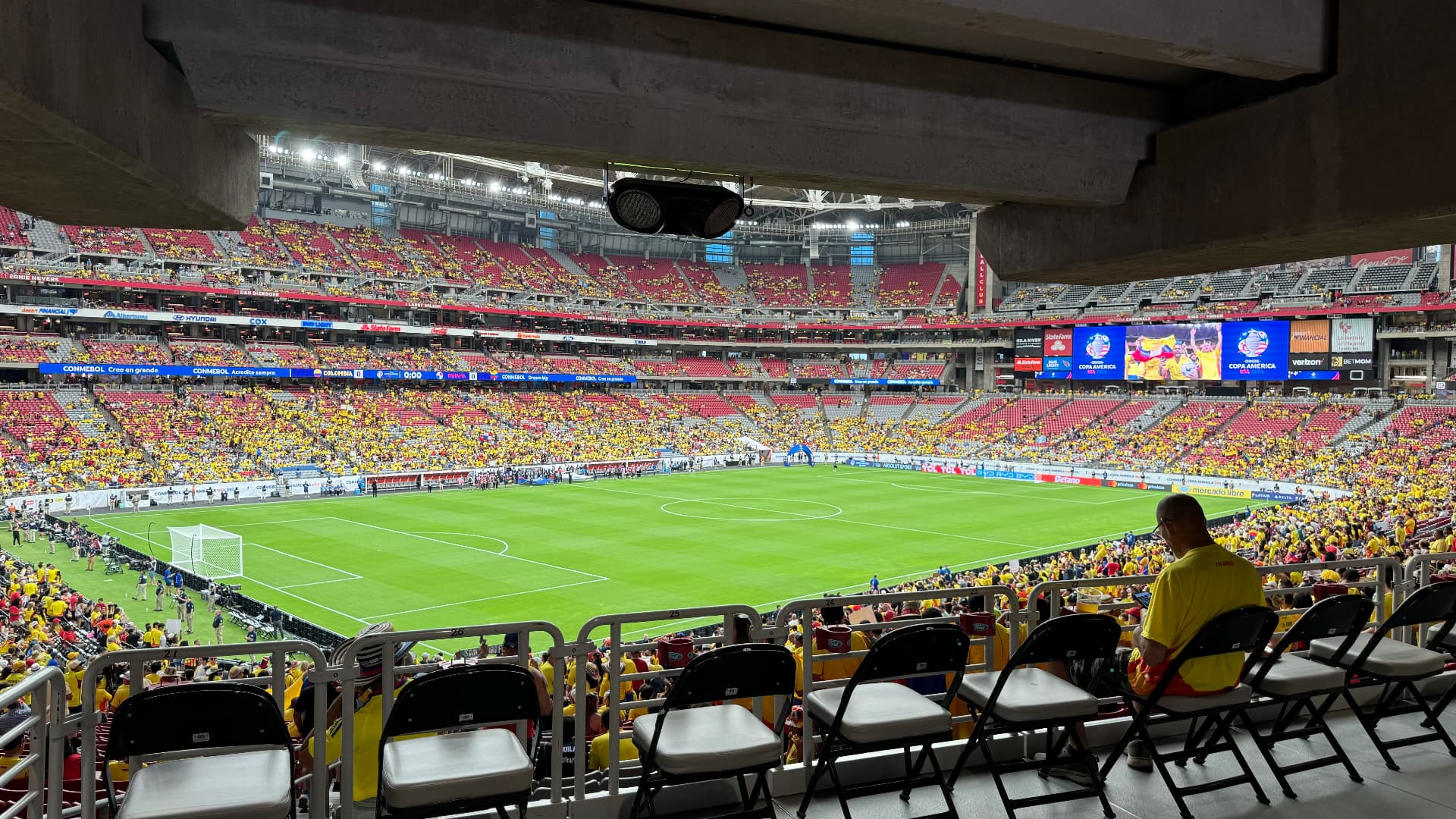 State Farm Stadium filled with Colombia supporters before the match