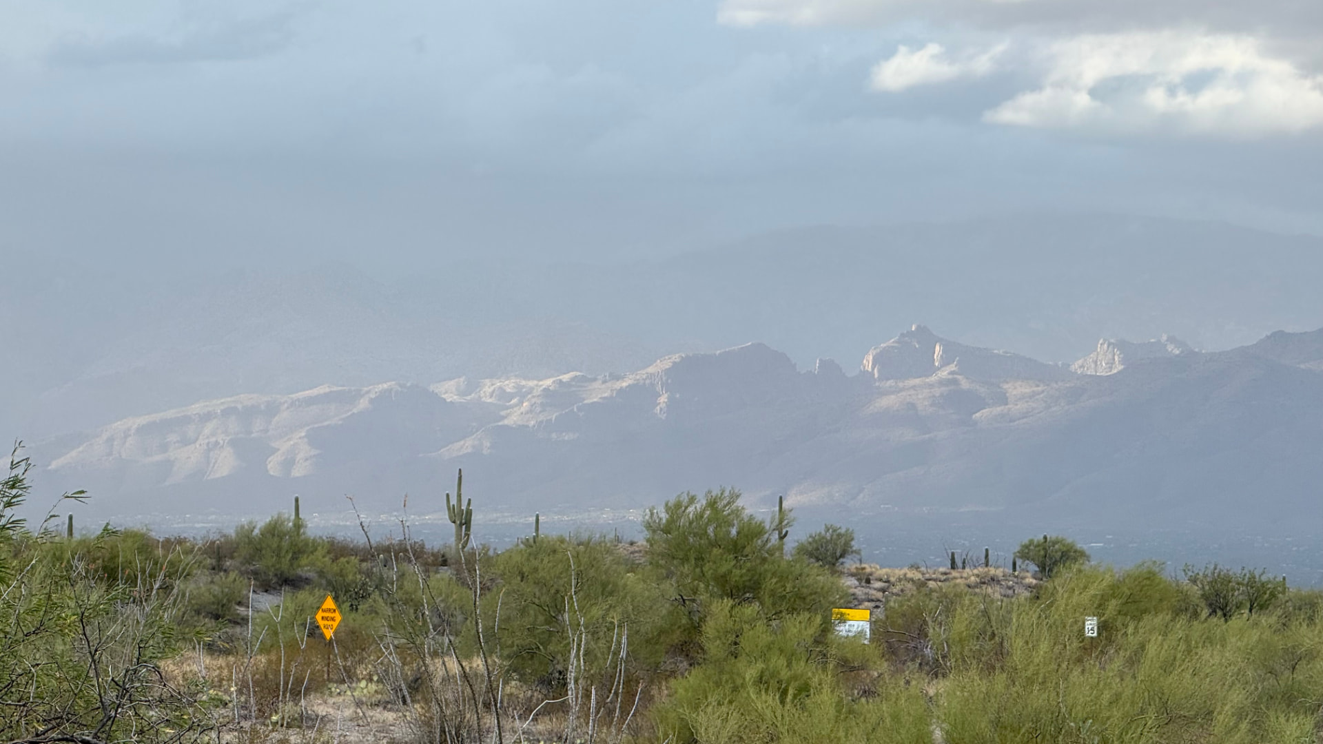 Mountains beyond the desert