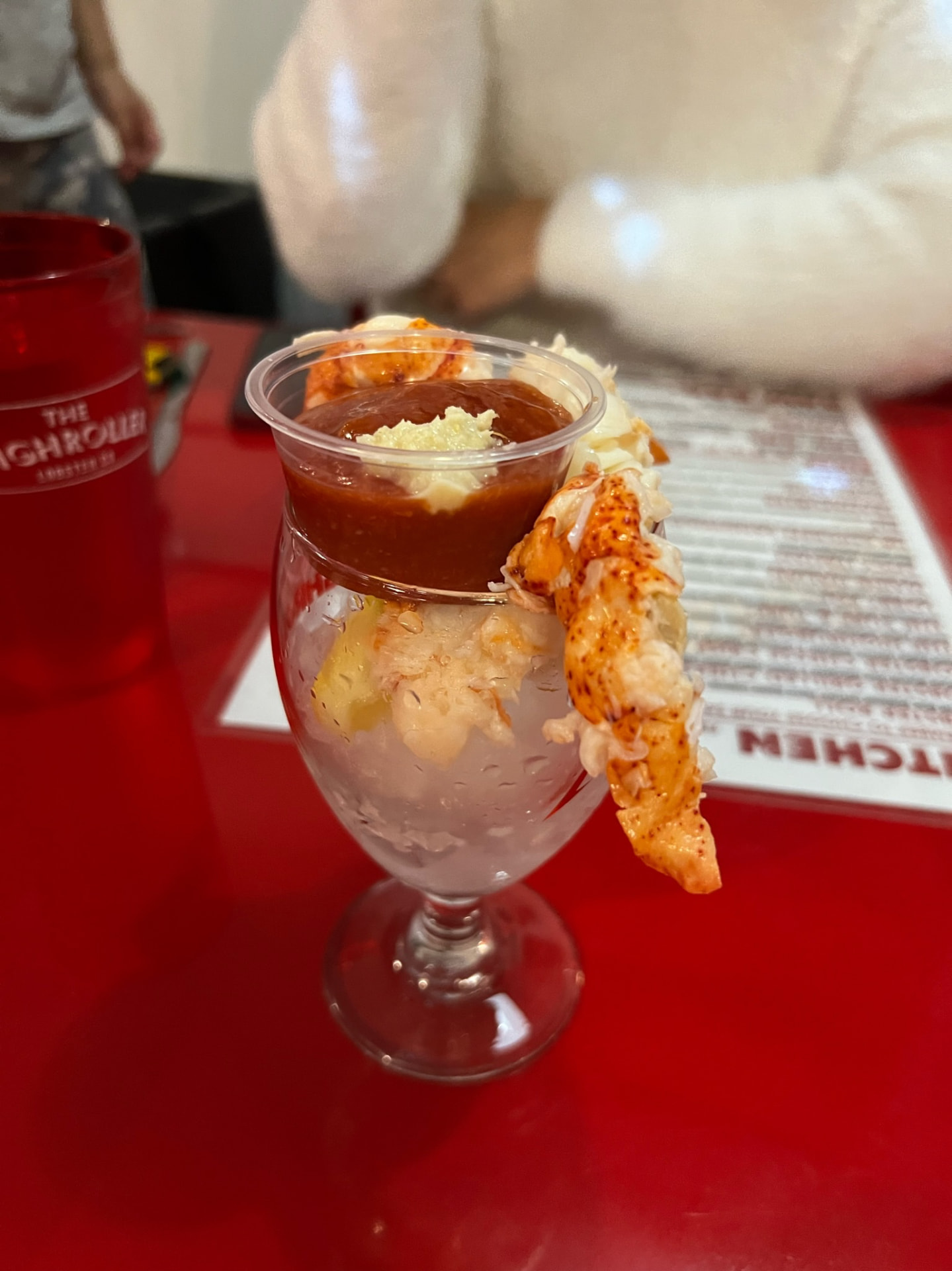 Lobster cocktail served at the Highroller Lobster Company