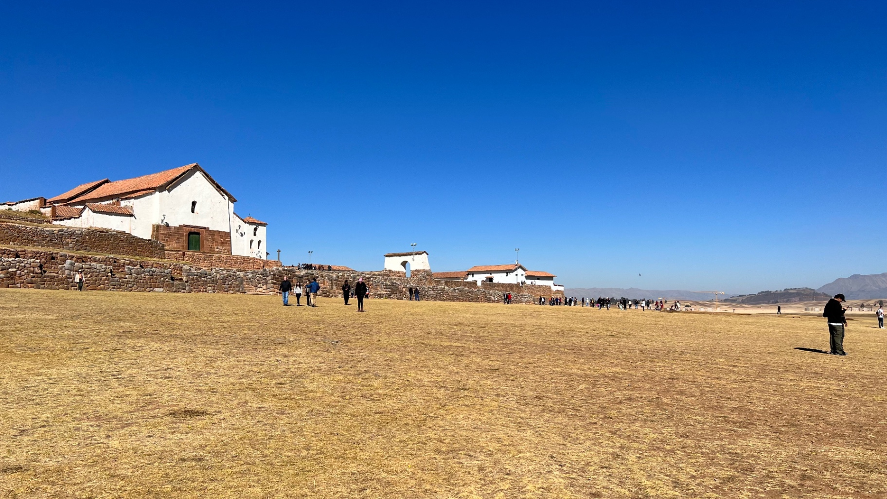 White church standing alone on a broad Andean plateau
